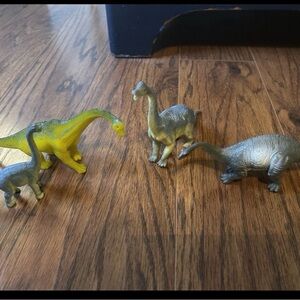 Dinosaur Action Figure Set - Green and Gray Brontosaurus
